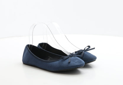 Atmosphere Womens Blue Suede Ballet Flat UK 4 37