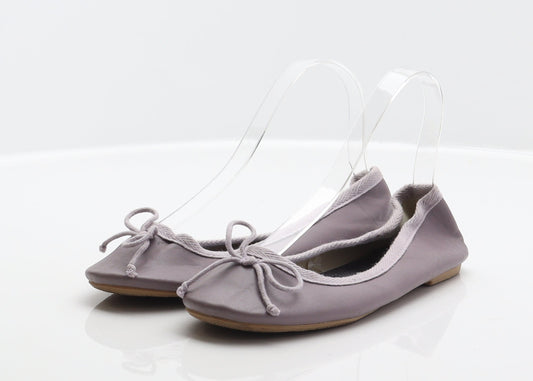 George Womens Purple Synthetic Ballet Flat UK 4