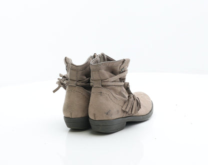 F&F Girls Brown Synthetic Cowboy Boot UK 11 29