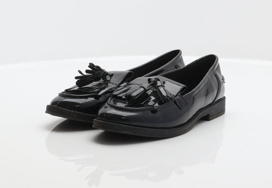 Primark Womens Black Synthetic Loafer Flat UK 3