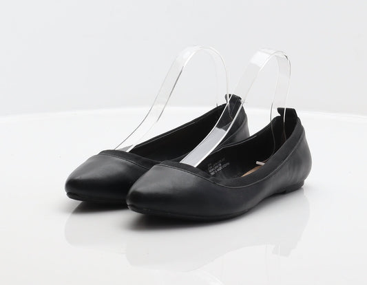 George Womens Black Synthetic Ballet Flat UK 4 37