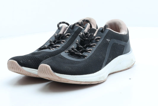 F&F Womens Black Polyester Trainer UK 3
