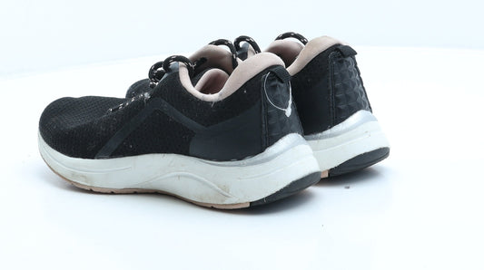 F&F Womens Black Polyester Trainer UK 3
