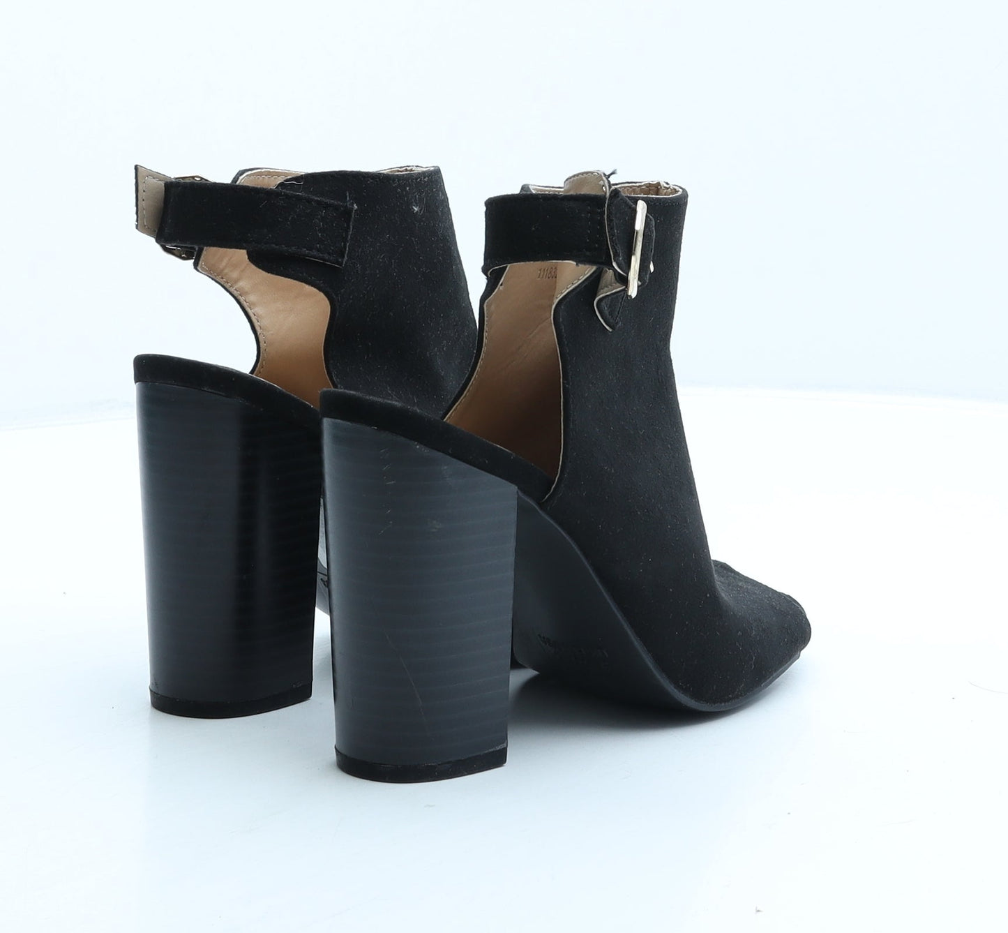 Primark Womens Black Suede Slingback Heel UK 3 36