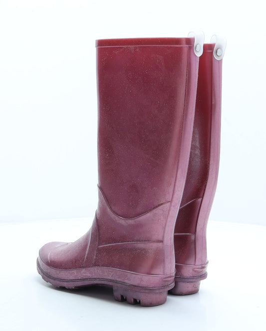 F&F Womens Pink Rubber Wellies Boot UK 2