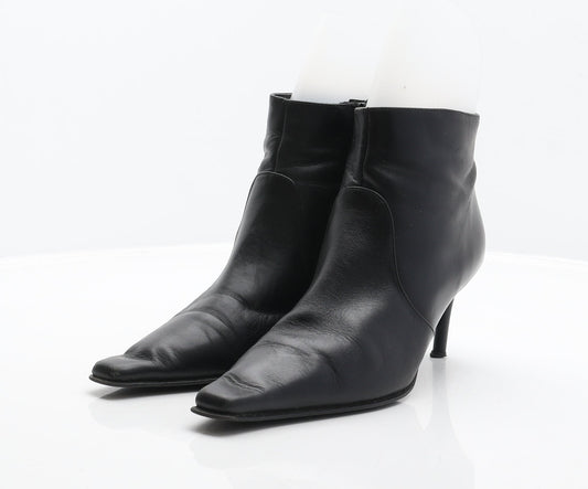 George Womens Black Leather Bootie Boot UK 5.5 39