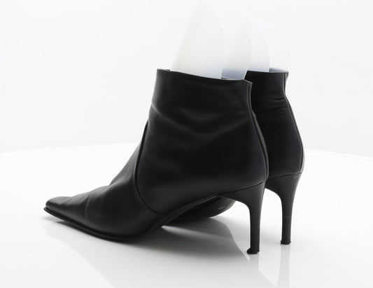George Womens Black Leather Bootie Boot UK 5.5 39