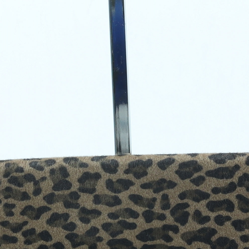 Preworn Womens Brown Animal Print Polyester Clutch Size Small - Leopard Print
