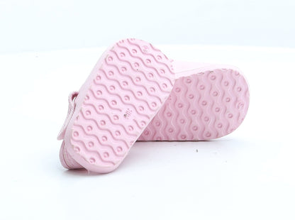 Preworn Girls Pink Rubber Clog Sandal UK 4 20