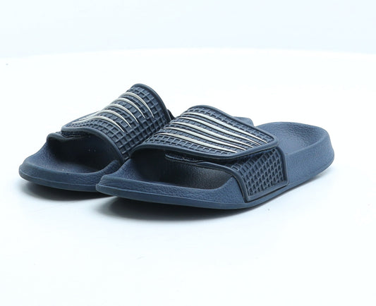 Primark Boys Blue Striped Rubber Slider Sandal UK 11