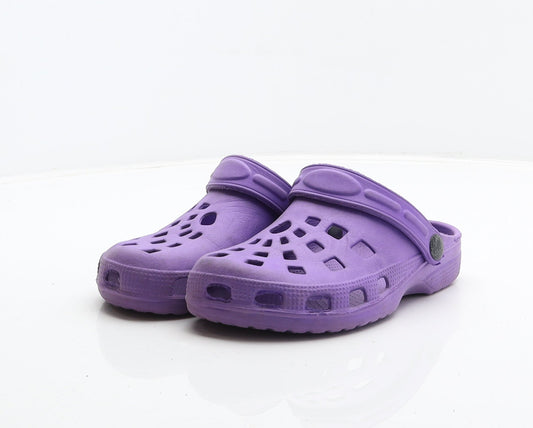 Preworn Girls Purple Synthetic Clog Casual UK 3.5 36