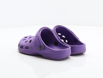Preworn Girls Purple Synthetic Clog Casual UK 3.5 36