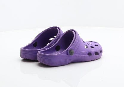 Preworn Girls Purple Synthetic Clog Casual UK 3.5 36