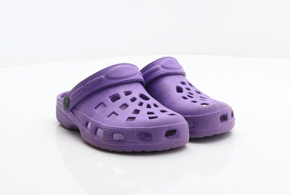 Preworn Girls Purple Synthetic Clog Casual UK 3.5 36