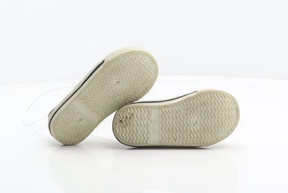 George Boys Grey Fabric Slip On Casual UK 5 22