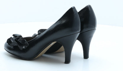 Preworn Womens Black Synthetic Court Heel UK 5 38