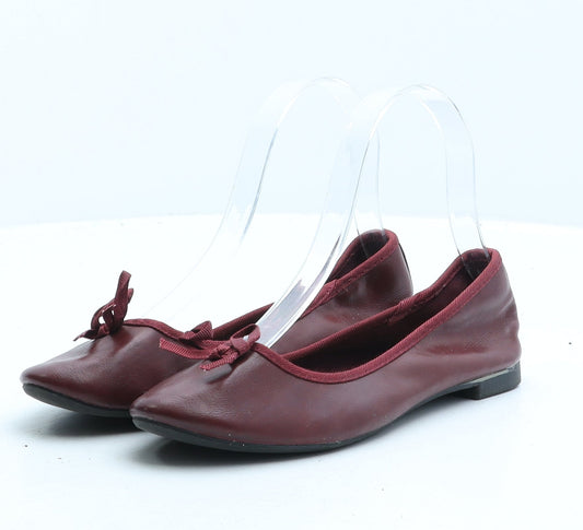 Primark Womens Red Synthetic Ballet Flat UK 3 36