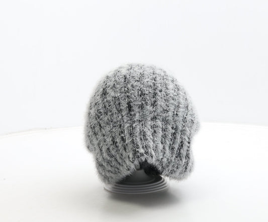 F&F Womens Grey Nylon Beanie One Size