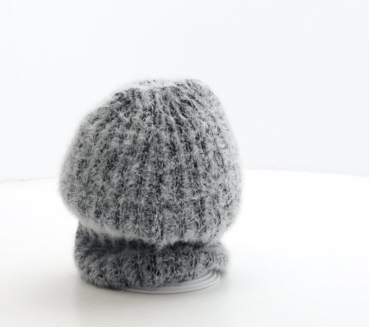 F&F Womens Grey Nylon Beanie One Size