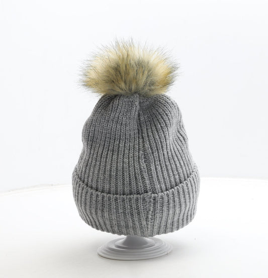 Primark Womens Grey Acrylic Beanie One Size