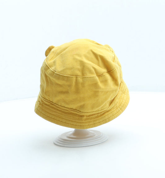 F&F Boys Yellow Cotton Bucket Hat Size XS - Tiger design