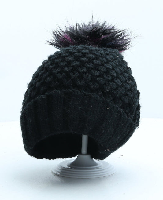 Primark Womens Black Acrylic Beanie One Size