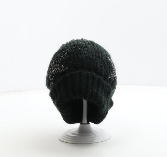 PepCo Girls Girls Black Acrylic Bobble Hat Size S - Star Detail