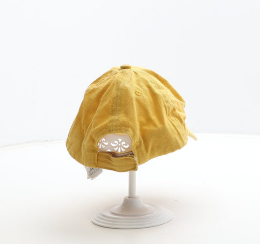 F&F Girls Yellow Cotton Baseball Cap Size Adjustable