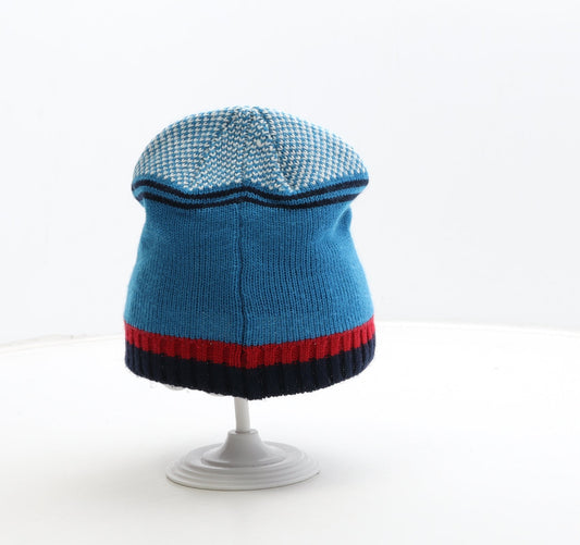 George Boys Black Acrylic Beanie One Size - Aeroplane Detail