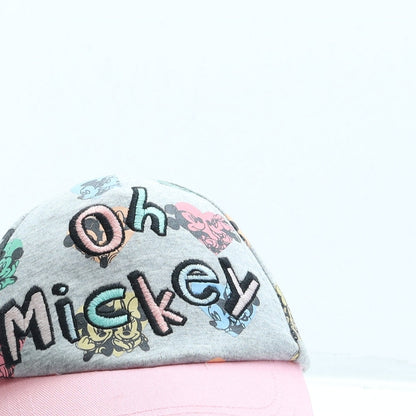 George Girls Grey Geometric Polyester Baseball Cap One Size - Mickey Mouse