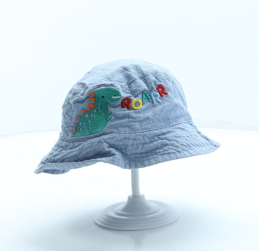 George Boys Blue Cotton Bucket Hat One Size - Dinosaur