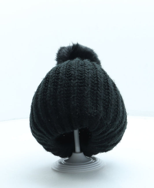 Primark Womens Black Acrylic Bobble Hat One Size
