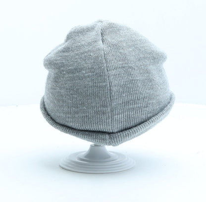 Primark Girls Grey Acrylic Beanie Size M - London