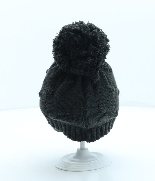George Boys Grey Acrylic Bobble Hat One Size - Pom Pom
