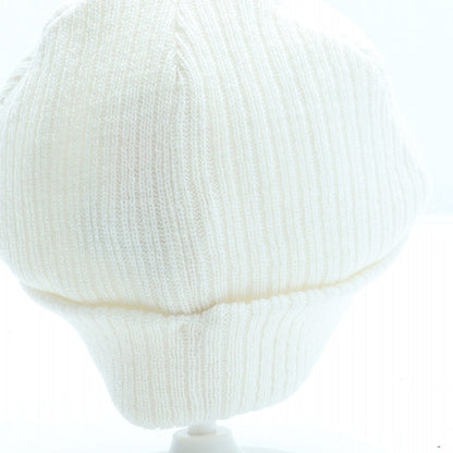 F&F Girls Ivory Acrylic Beanie One Size - Unicorn