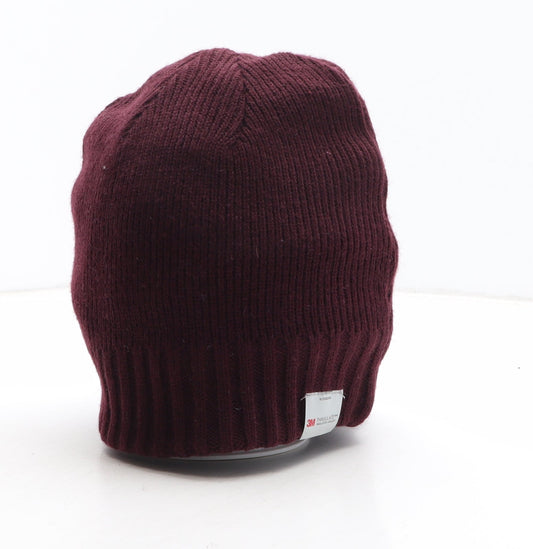 Primark Mens Red Acrylic Beanie One Size
