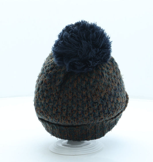 George Boys Blue Acrylic Bobble Hat One Size - Pom Pom