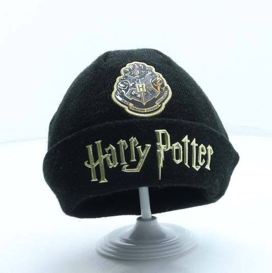 F&F Girls Black Acrylic Beanie One Size - Harry Potter