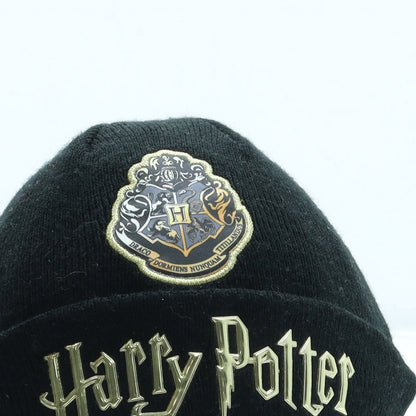 F&F Girls Black Acrylic Beanie One Size - Harry Potter