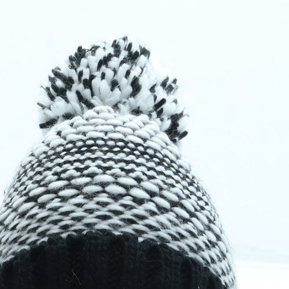 George Girls Black Acrylic Bobble Hat One Size - Pom Pom