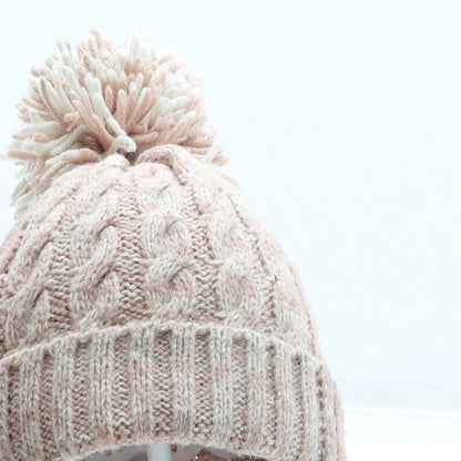 George Girls Pink Acrylic Bobble Hat One Size - Pom Pom