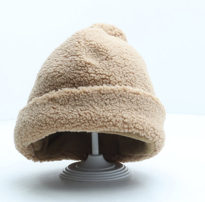 George Womens Brown Polyester Bobble Hat One Size