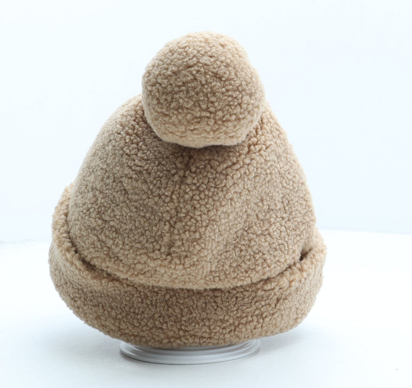 George Womens Brown Polyester Bobble Hat One Size