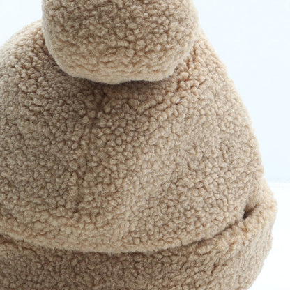 George Womens Brown Polyester Bobble Hat One Size