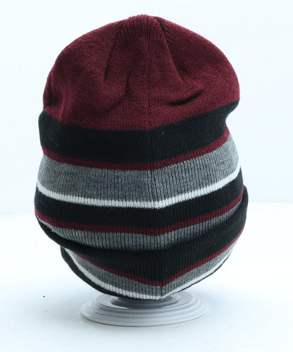 George Boys Multicoloured Striped Acrylic Beanie One Size - NYC