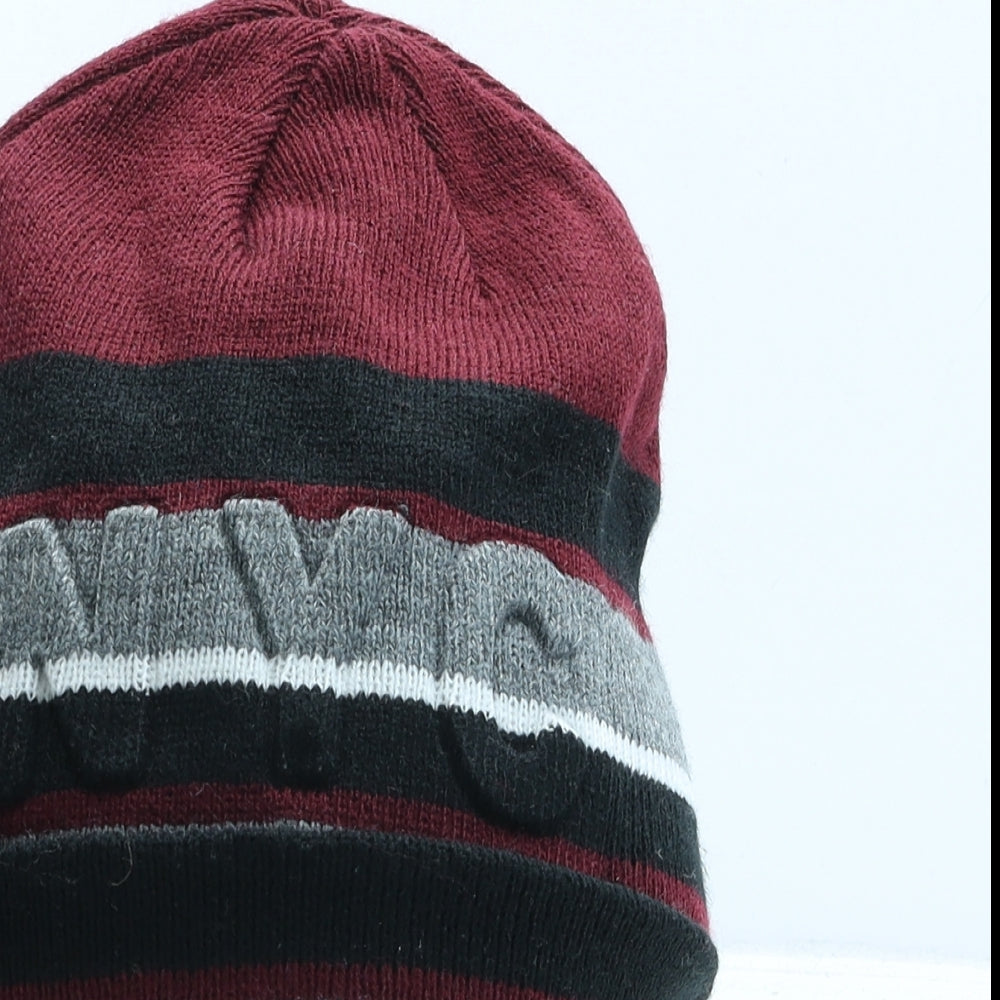 George Boys Multicoloured Striped Acrylic Beanie One Size - NYC