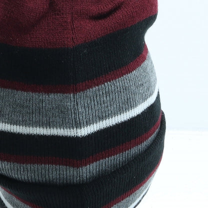George Boys Multicoloured Striped Acrylic Beanie One Size - NYC