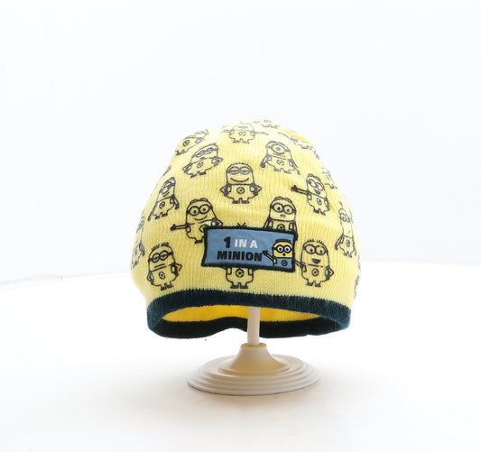 George Boys Yellow Acrylic Beanie Size S - Despicable Me 1 in a Minion