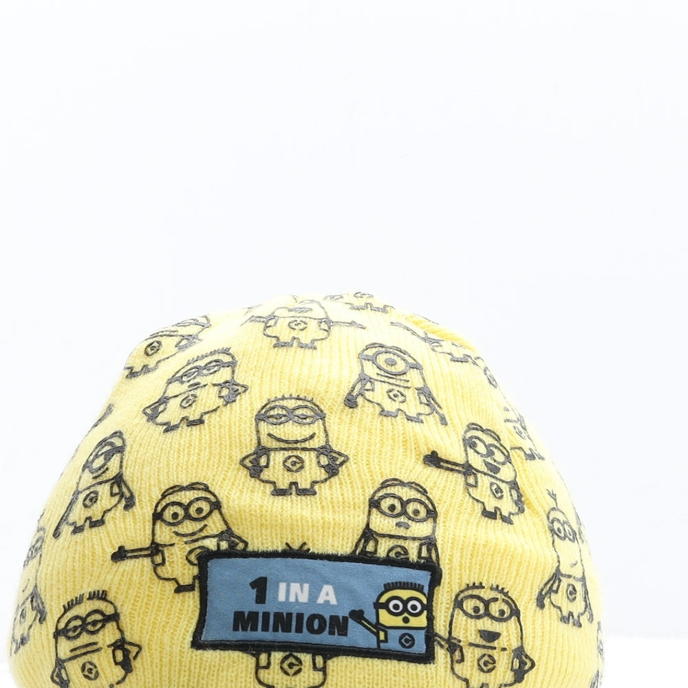 George Boys Yellow Acrylic Beanie Size S - Despicable Me 1 in a Minion