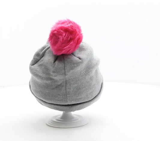 George Womens Grey Acrylic Bobble Hat One Size - Batman